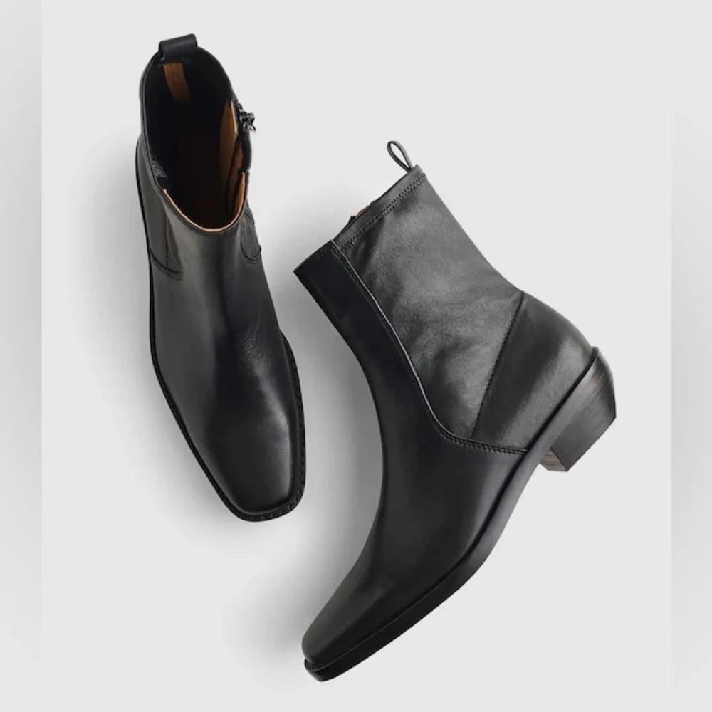 Madewell The Idris Ankle Boot in True Black Size 9 NWOB - Picture 2 of 10